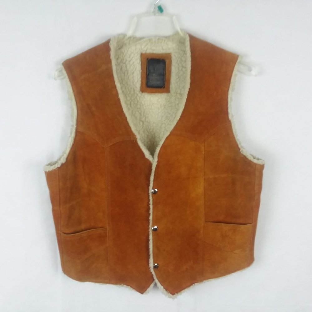 Men's Tan Suede Vest